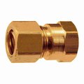Midwest Fastener 1/2" OD x 3/8FIP Brass Compression Pipe Connectors 2PK 34494